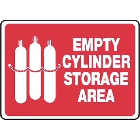 SAFETY SIGN EMPTY CYLINDER STORAGE MCPG510XL